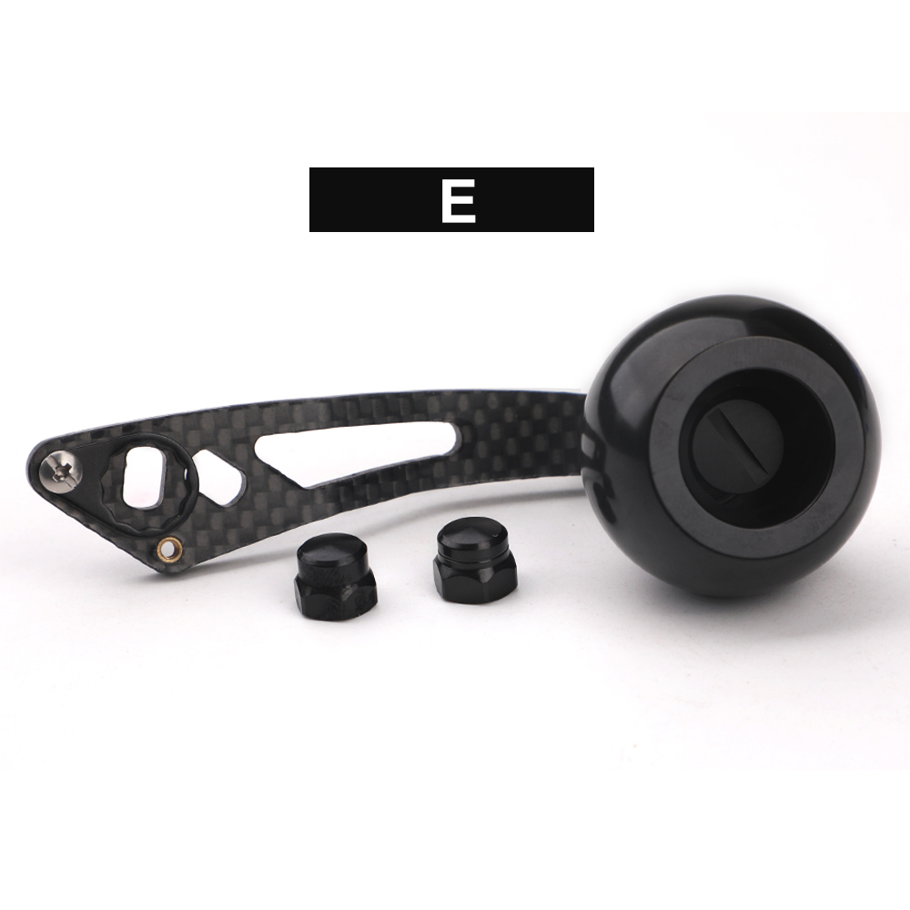 ROLLFISH Fishing Reel Handle Rocker Arm Carbon Fiber Light Weight 28g Ergonomic Multicolor Fishing Tools Accessories: black