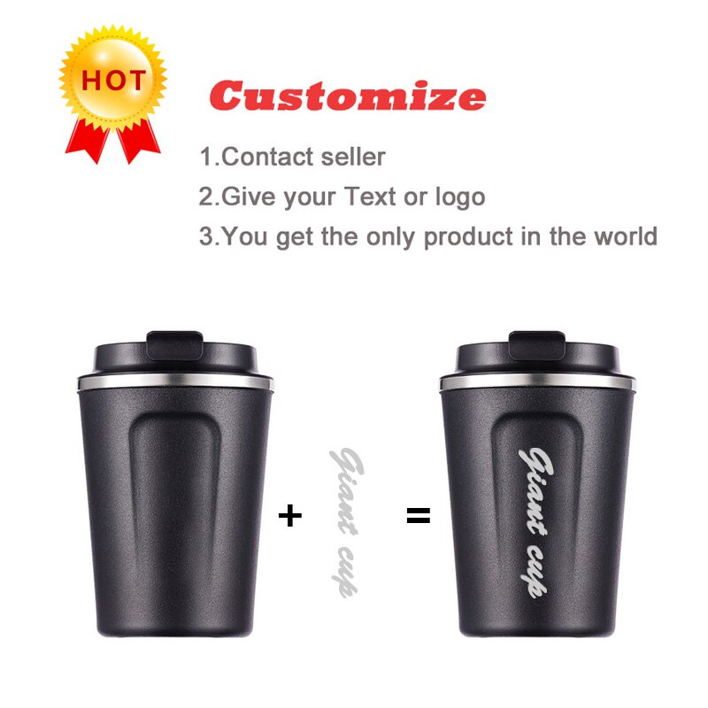 Double Stainless steel Coffee Mug Thickened Big Car Thermos Mug Travel Thermo Cup Thermosmug For 510/380ML Thermos Flask
