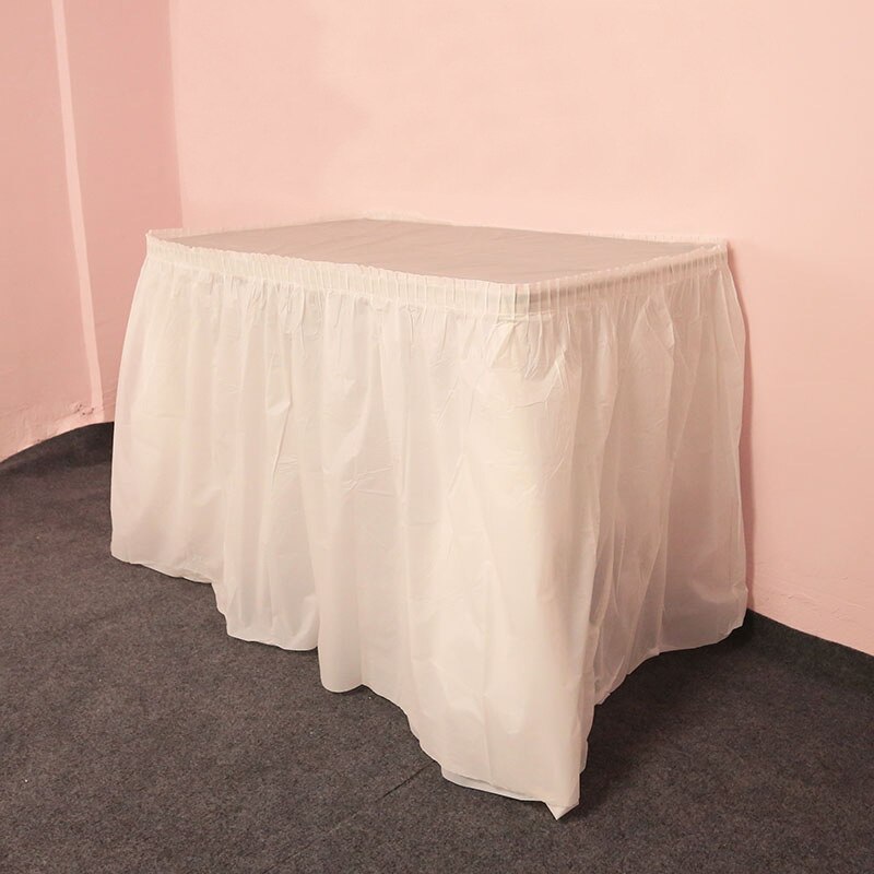 Dessert Tafel Plastic Roze Tafel Rok Tafelkleed Voor Waterdichte Kinderen Verjaardag Wedding Party Tablel Decoratie