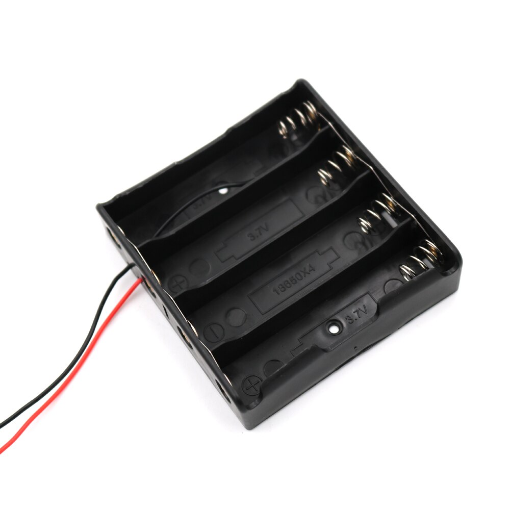 1p 2p 3p 4p serie parallelforbindelse 3.7 v 18650 lithiumbatteri 18650 batteriholderstik opbevaringsæske boks ledningskabel: 4p parallelle