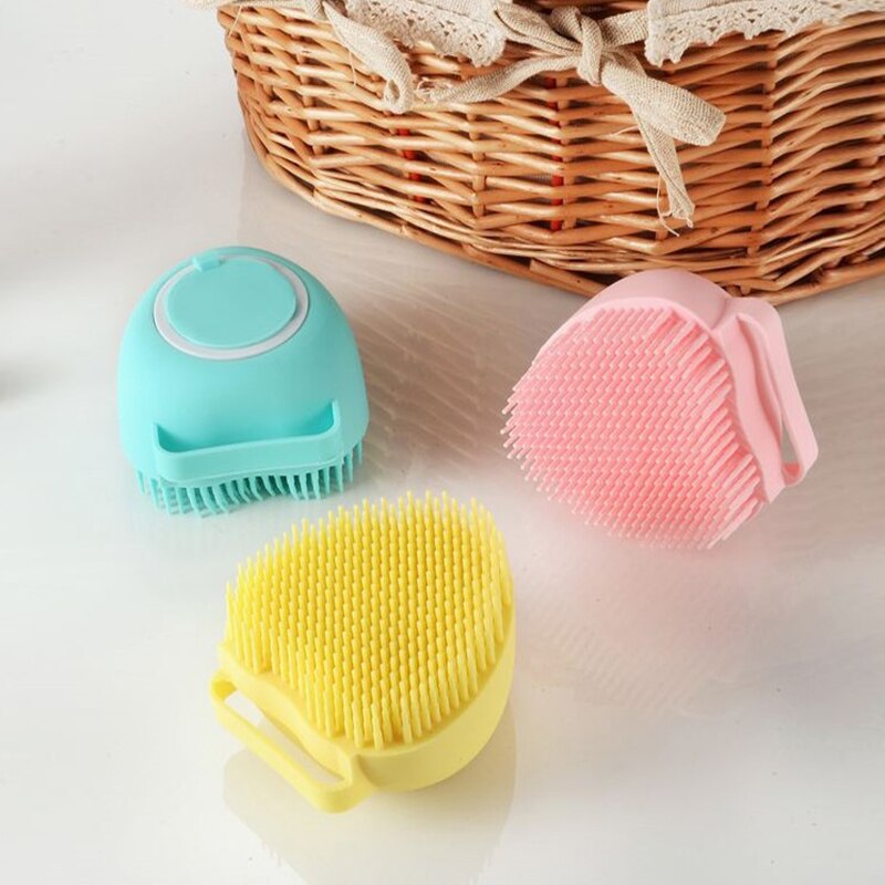 1Stck Silikon Schlecht Pinsel Herz Geformt Multifunktionale Silikon Schlecht Pinsel Kopf Massage Pinsel Weiche flexibel Silikon Pinsel
