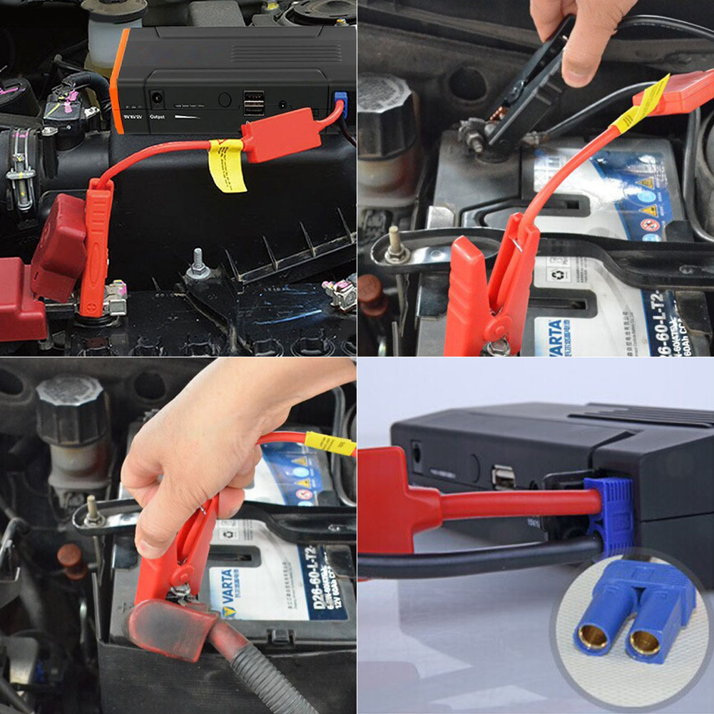 EC5 Plug Connector Car Emergency Start Power Cable Clamp 12V Car Jump Starter Cable Storage Battery Anti-reverse Alligator Clip
