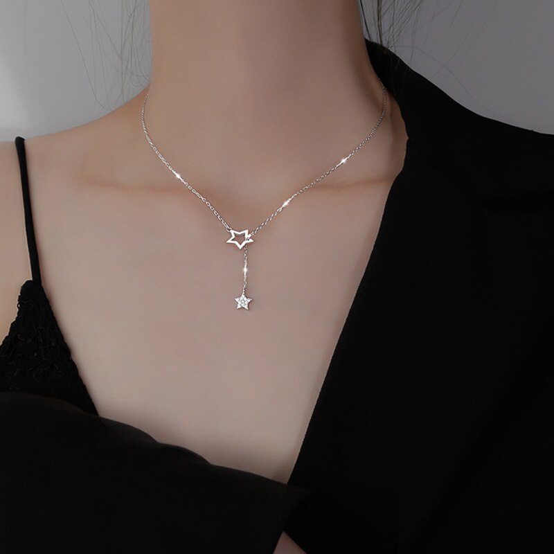 Trendy Shiny Star Choker Charm Kettingen Sieraden Sleutelbeen Keten Kettingen Voor Vrouwen Bruiloft