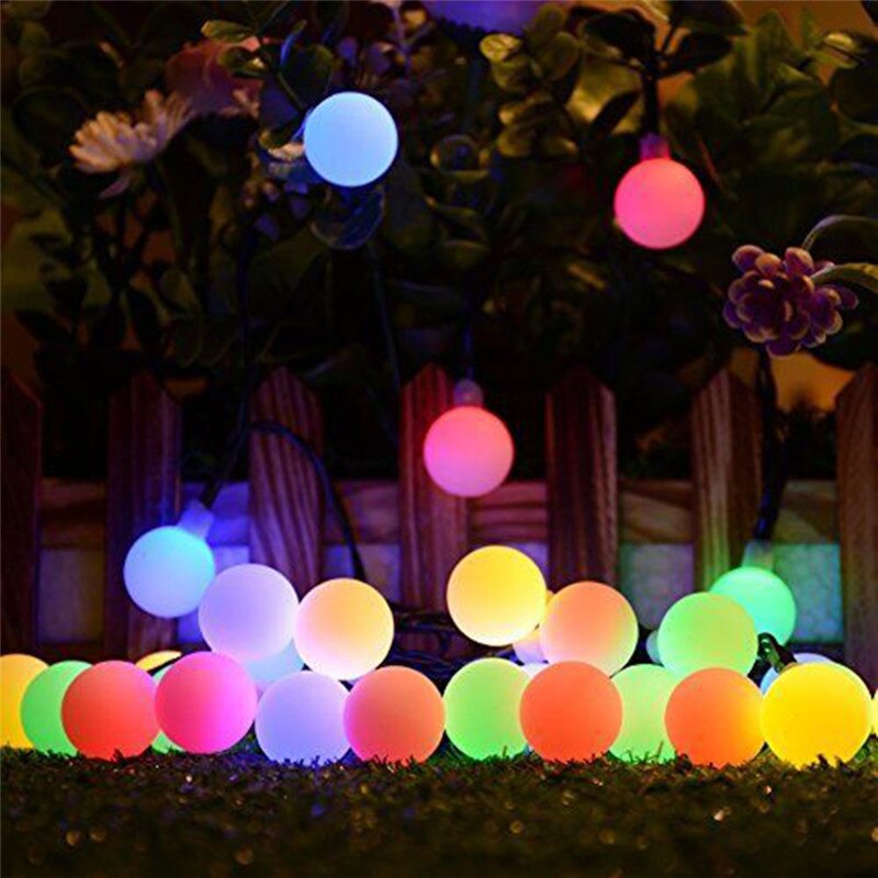 50 LEDS Small White Ball Solar Lamp 10M Power LED String Fairy Lights Solar Garlands Garden Christmas Party Decor For Outdoor