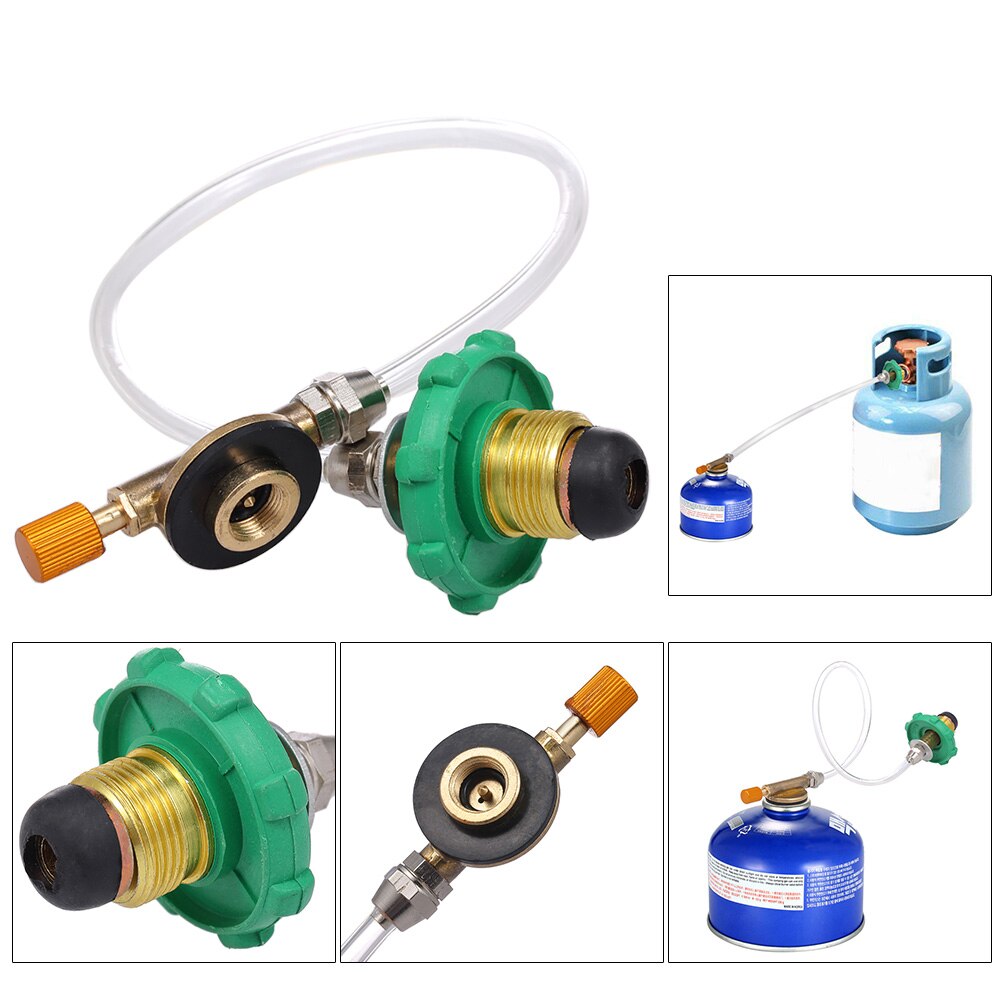 Adaptador de recarga de propano para estufa de Gas, acoplador de tanque de cilindro plano, para acampada al aire libre