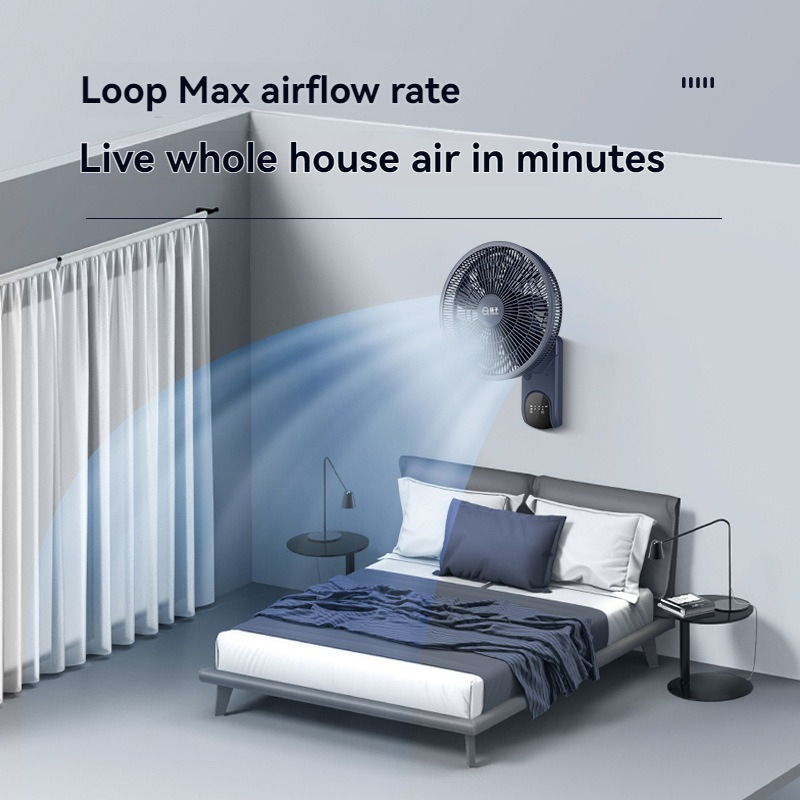 Wall fan silent electric fan with three levels desktop air circulation fan wall mounted fan for living room use silent version