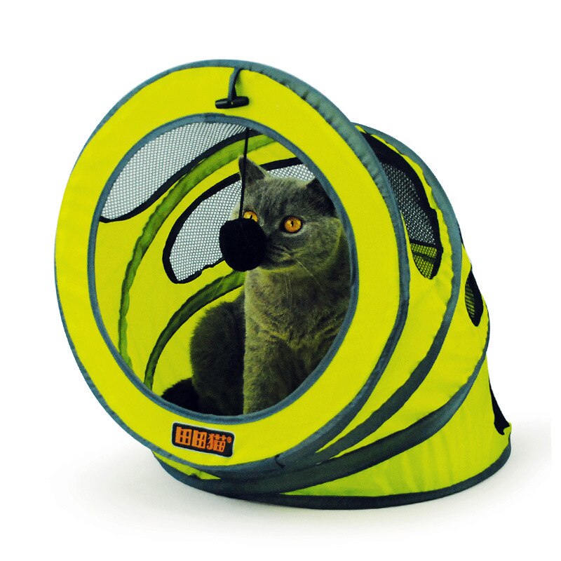 haut de gamme respirant spirale pliable chat tunnel multicolore en option chat canal chat jeux