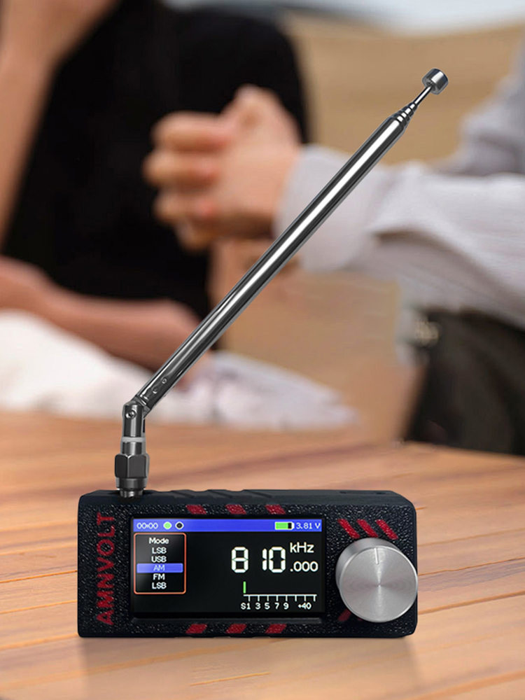 Si4732 0.5-108mhz lsb usb am fm fm/am rádio 1.9 polegadas tela ips rádio portátil com antena receptor de rádio de todas as bandas