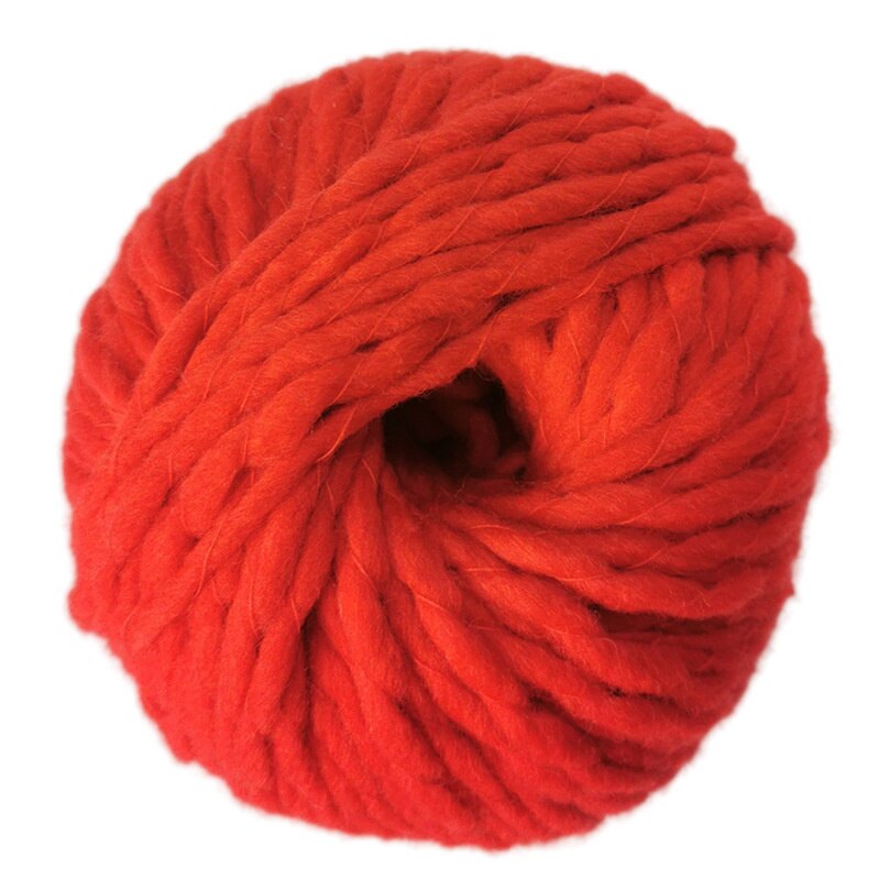 6mm 100G Thick Imitated Wool Needle Thick Woolen Thread Hand-knitted Woolen Blanket: 08 Red