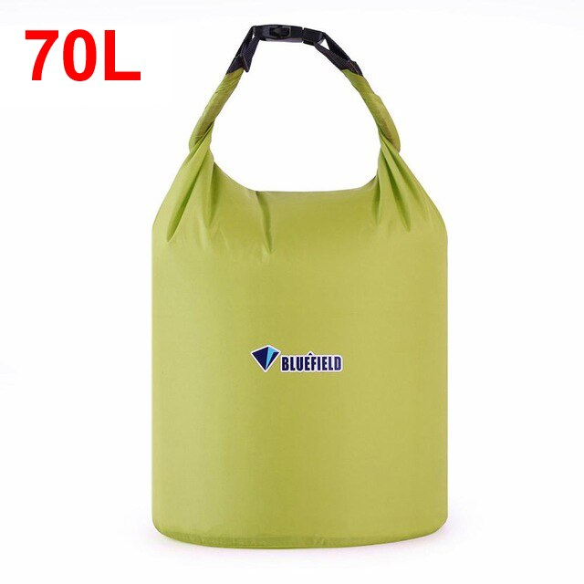 Bluefield 40L 70L Waterproof Outdoor Bag Storage Dry Bag for Canoe Kayak Rafting Sports Camping Equipment Travel Kit: 70L Pea Green