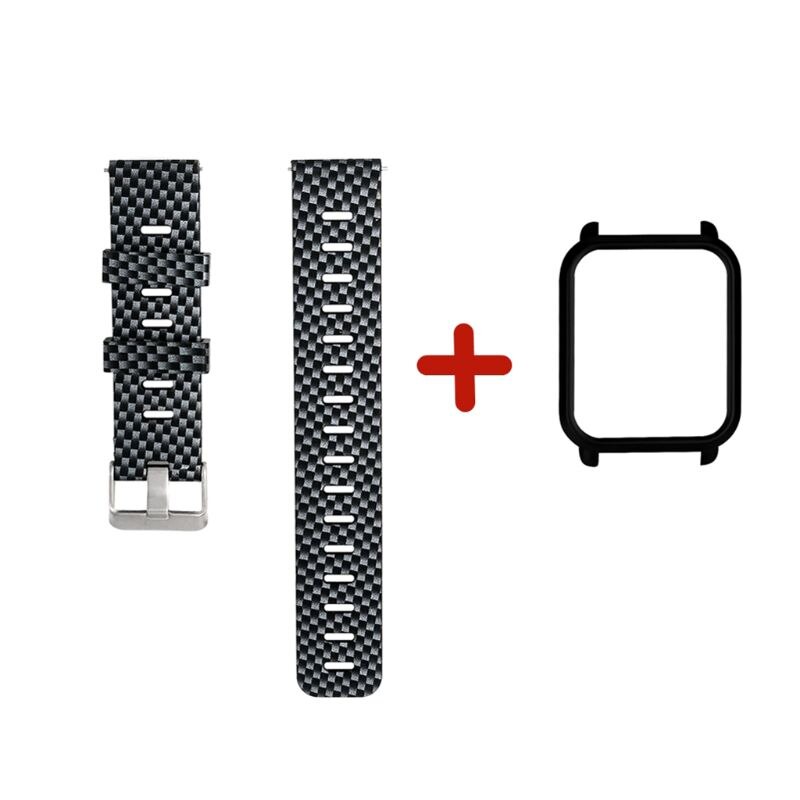 1Set Weiche Silikon Armband Handgelenk Strap Harte PC Schutzhülle Shell Haut Protector für Xiaomi Huami Amazfit Bip Bit jugend Sma