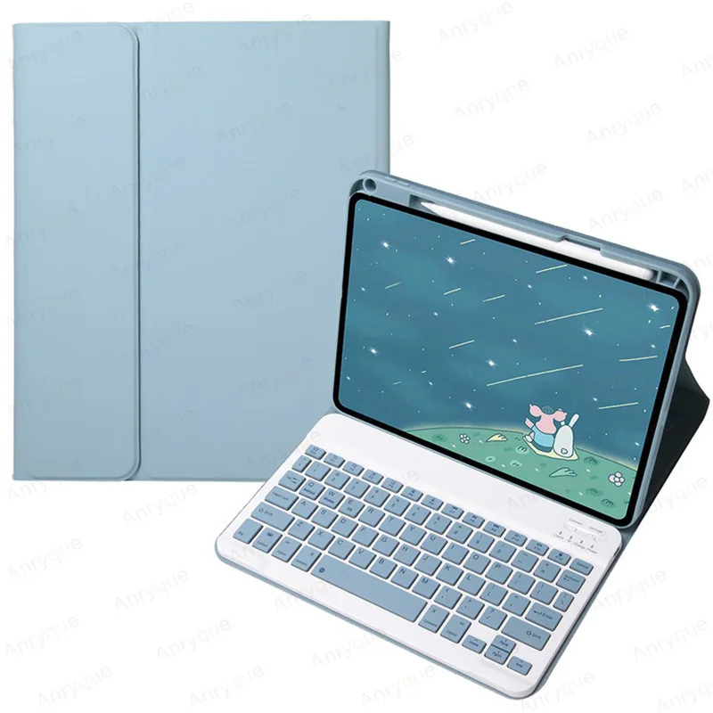 Draadloze Toetsenbord Case voor iPad Air 11 ''M2 2024 Air 6e Generatie met Potlood Houder Afneembare Toetsenbord cover Funda