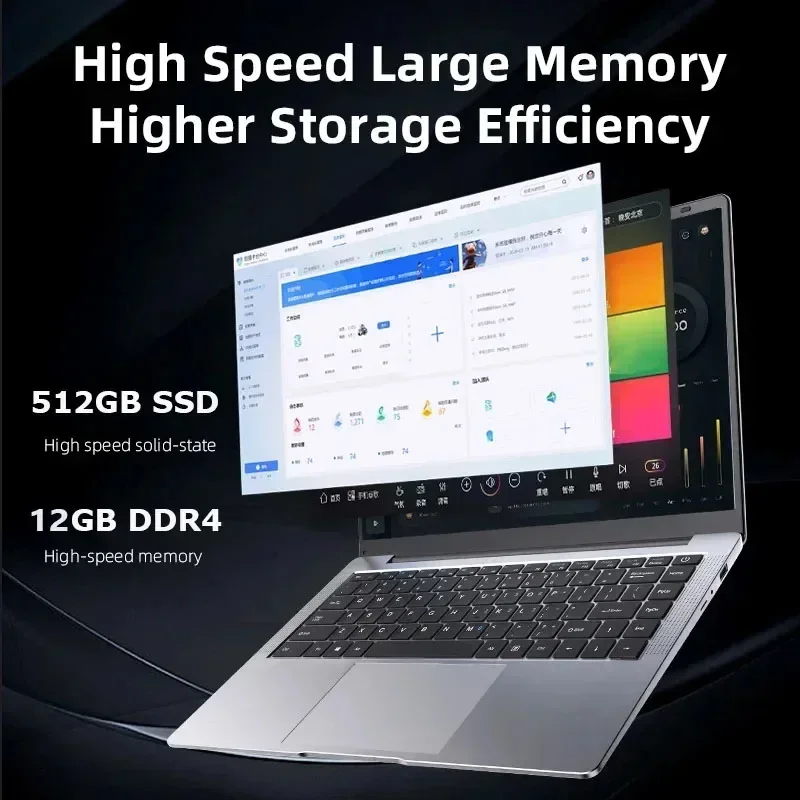 Portable i7 Windows 11 Laptop Computer PC 14.1" 1920*1080 Notebook 12GB RAM 1TB 2TB SSD Intel Core i7 7500U Gaming Laptops