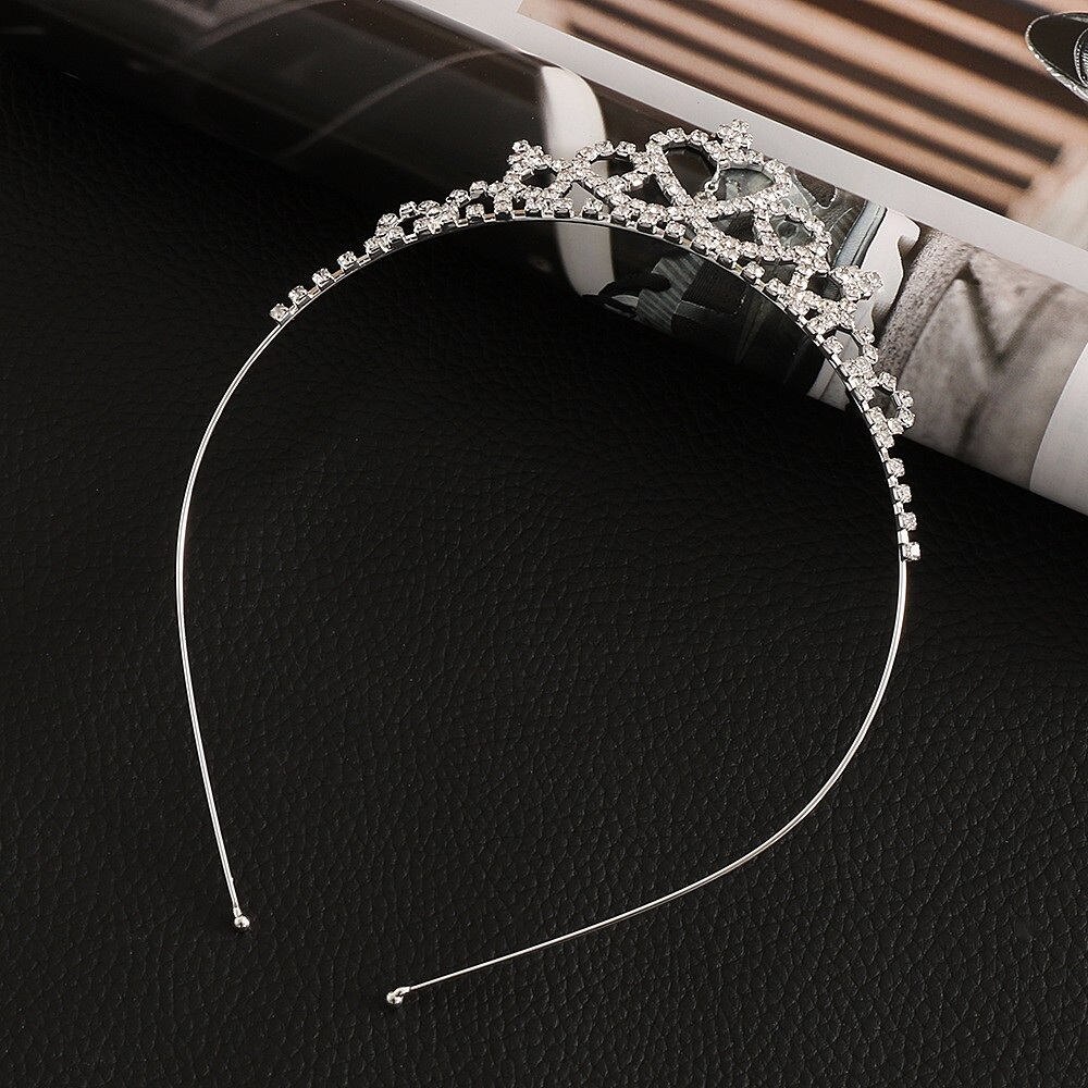 Diadèmes et couronnes de princesse en cristal pour filles, bijoux de cheveux, accessoires pour bal de mariage: A1