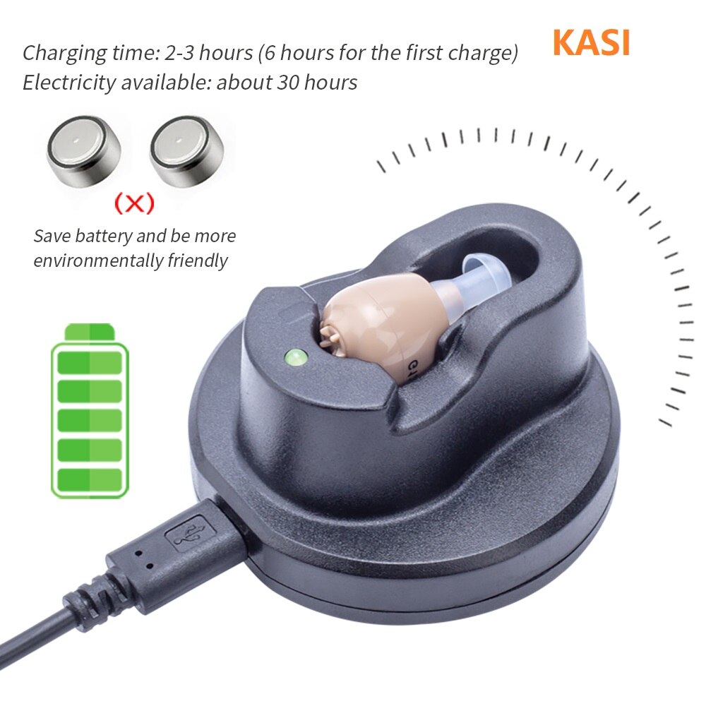 Rechargeable Hearing Aids Mini ITC Ear Sound Ampli... Vicedeal