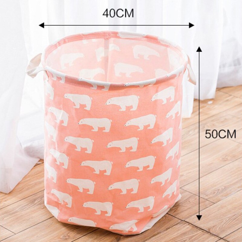 Waterproof Folding Laundry Basket Toy Storage Box Large Bag Cotton Washing Dirty Clothes Big Laundry Basket Organizer Bin Handle