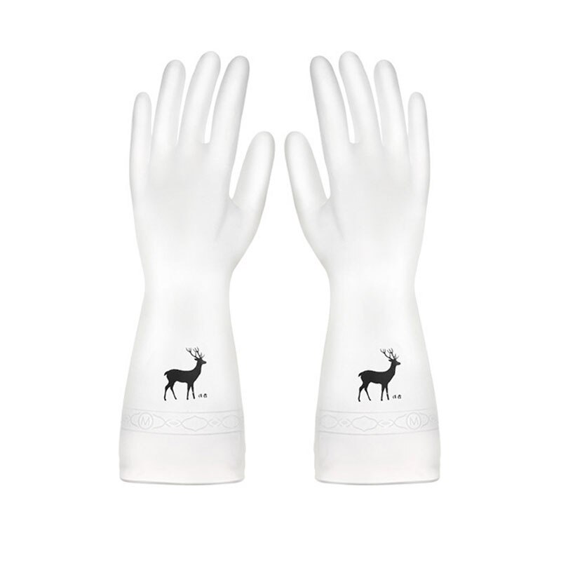 Guantes de cocina para lavar platos, manoplas de goma para lavar la ropa, guantes de limpieza para platos: deer S