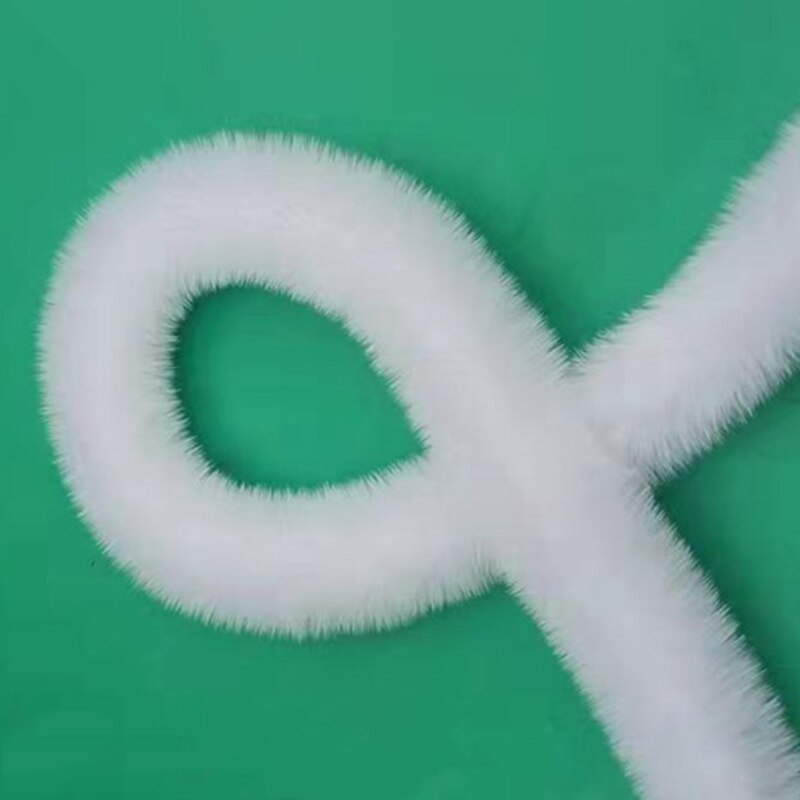 1M Verdikte Kunstmatige Konijnenbont Trim Kleding Accessoire Faux Fur Strips Voor Trui Jas Hood Hat Diy Pluizige Kledingstuk materialen: Bruin