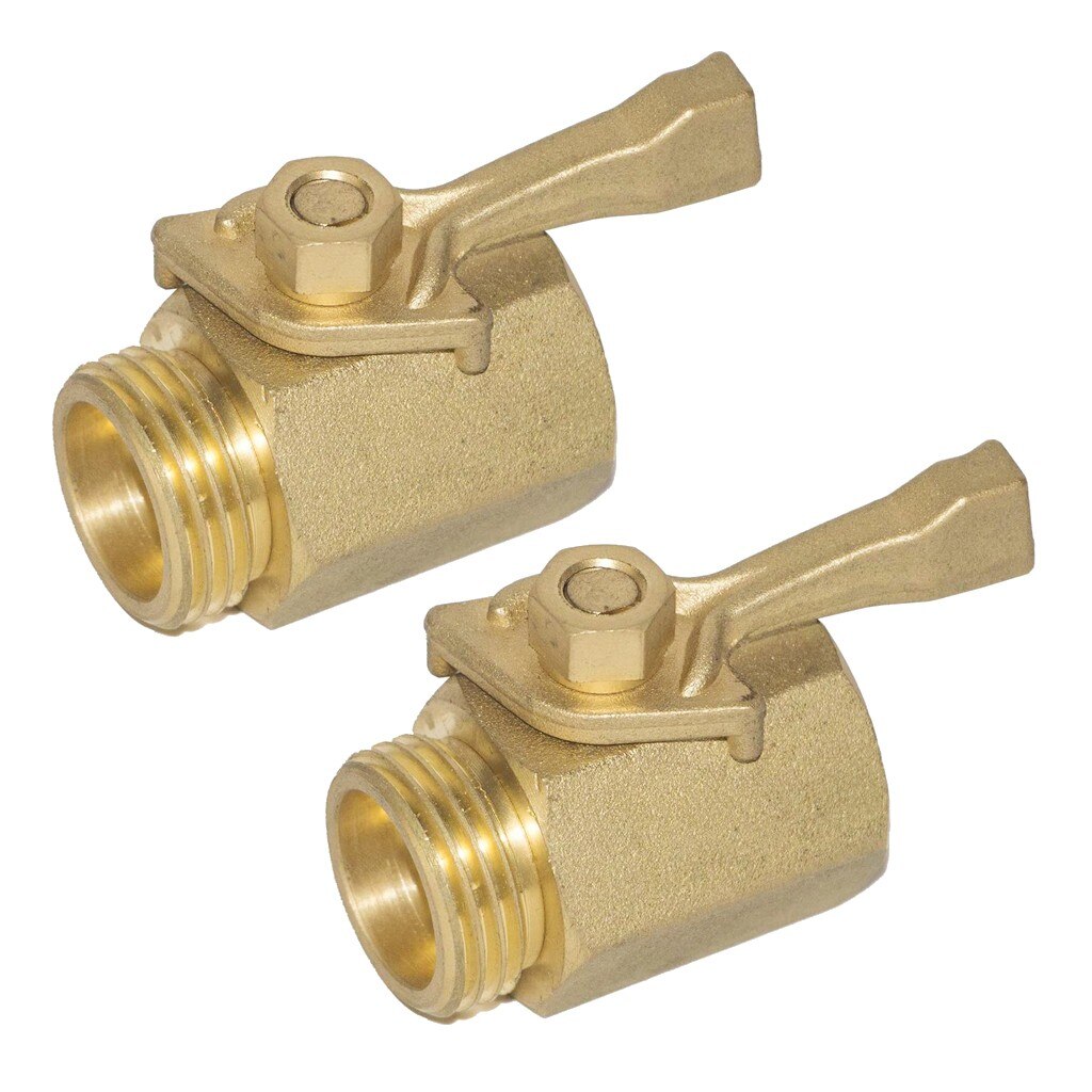 Super Heavy Duty 3/4 Inch Brass Water Shut Off Valve Outdoor Garden Hose Connector Accessories Fitting Pipe Connections Nozzle: B