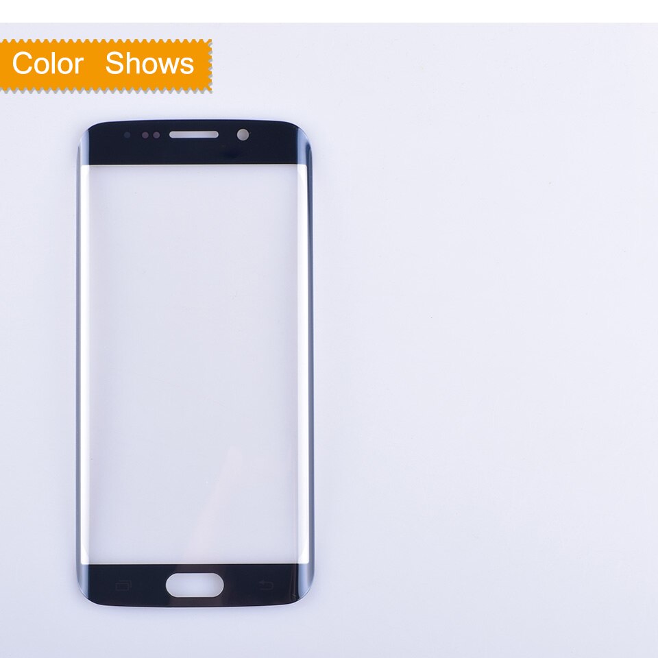 For Samsung Galaxy S6 edge G925 SM-G925V SM-G925P G925F G9250 Touch Screen Front Glass Panel Outer Glass Lens NO LCD: blue no gift