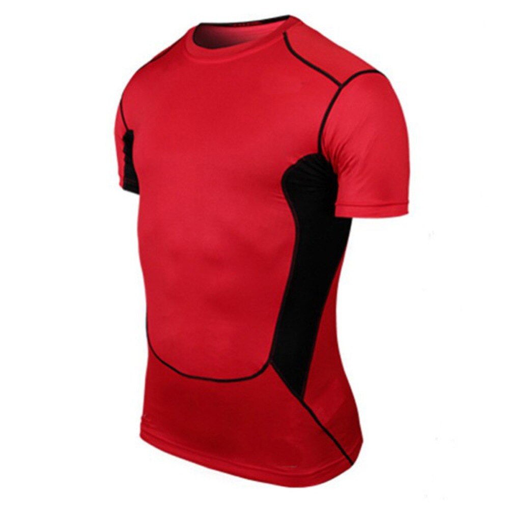 Mænd kompression under basislag top stram kortærmet t-shirt sport kollektion s-xxl