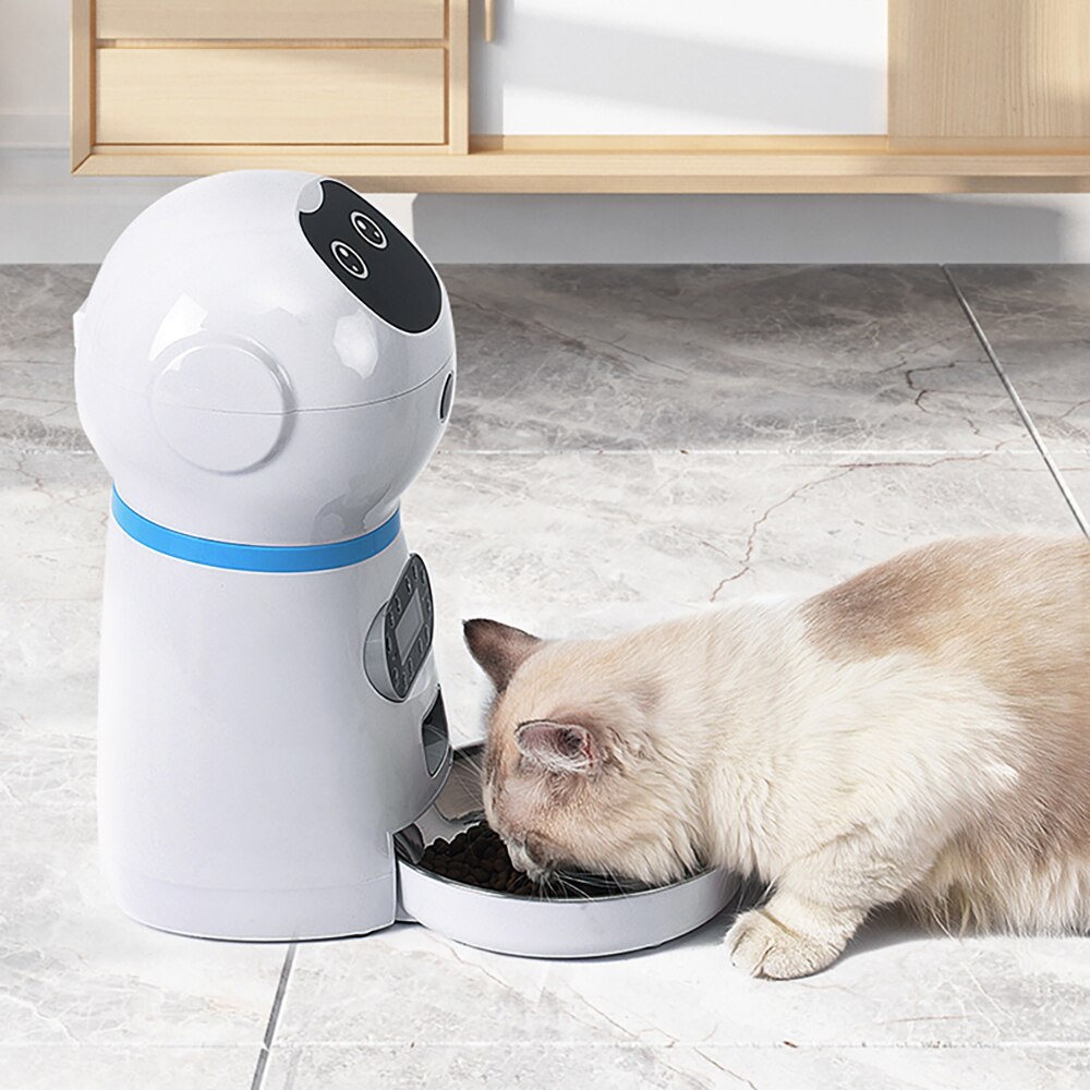 Uppdatera 3.5l husdjursmatare smart automatisk husdjursmatare medelstora små hundar kattmat avtagbar röstinspelare och timer