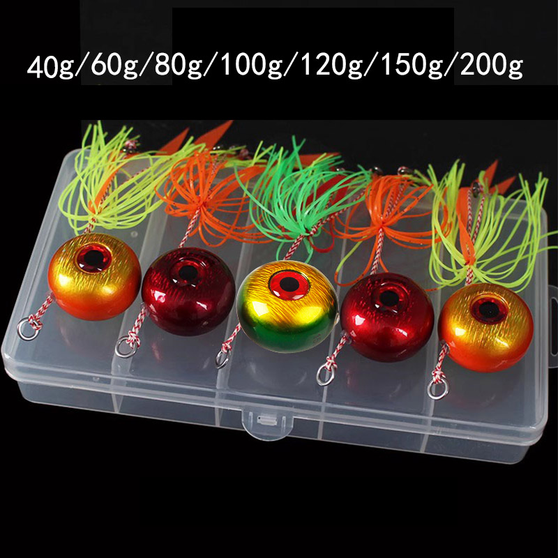YBDean 60g-200g Inchiku DeepSea Metal plantilla de hundimiento rápido faldas de goma agua salada mar-bream señuelo de pesca Tai Kabura Jig Slider