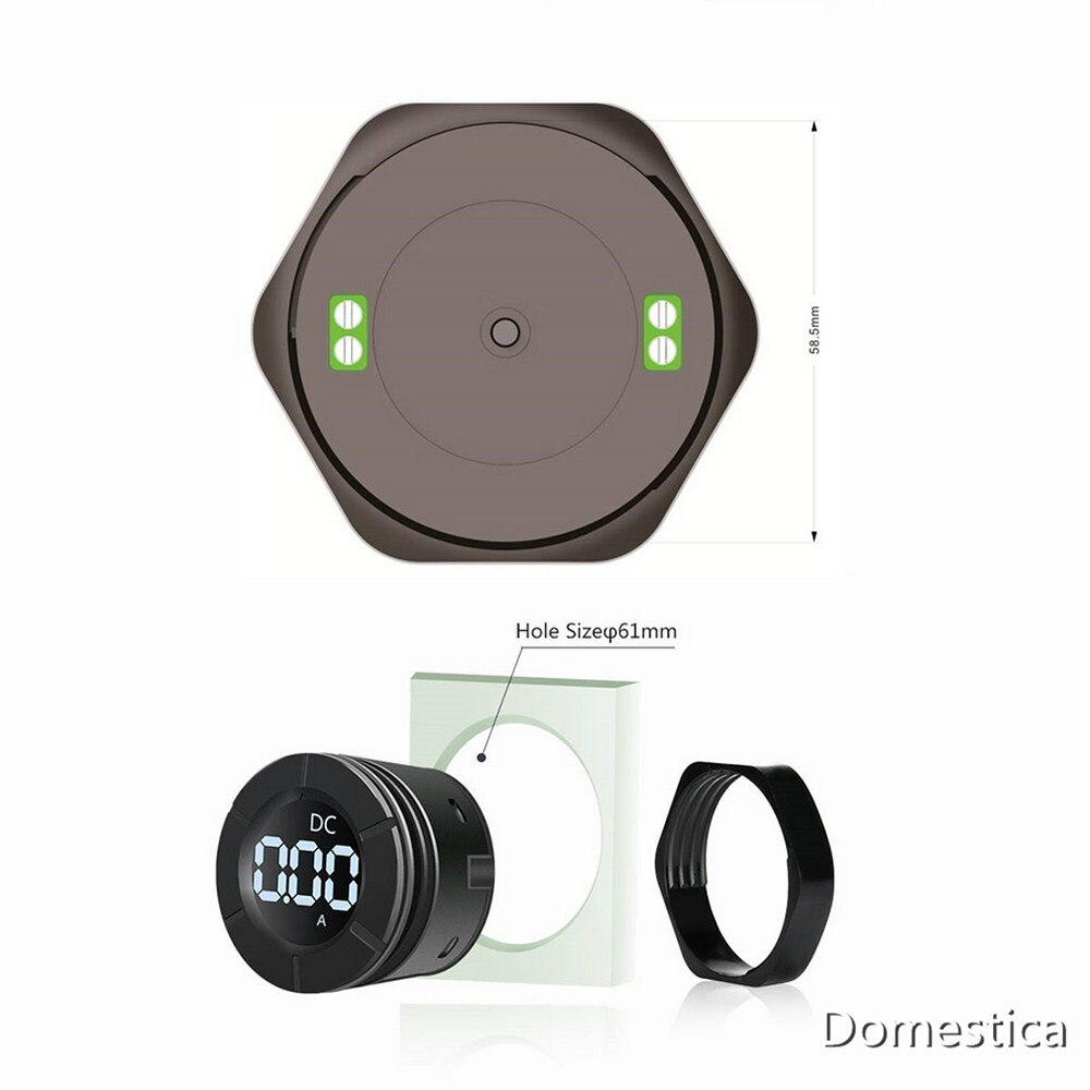 1PCS Round DC Digital Ammeter 100A/10A Household Measurement Tools Round High-End VA LCD Ammeter Current Meter