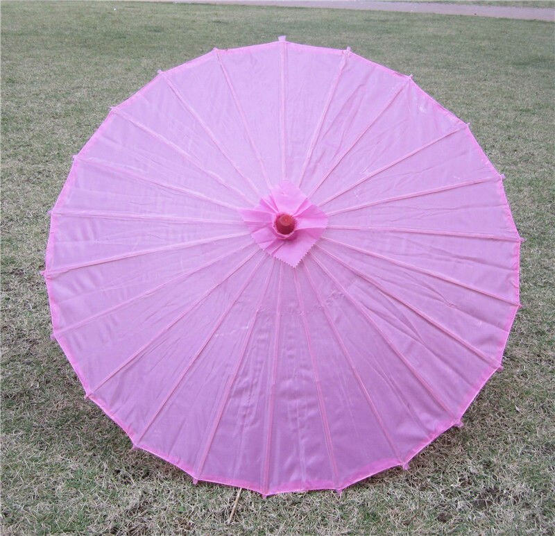 Chinese colored fabric umbrella, white pink parasols, China traditional dance color parasol, Japanese silk props: Pink