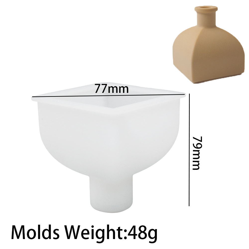 Florero , molde de silicona para manualidades, botella de Perfume, adornos, fabricación de yeso, inserto de hormigón, botella, moldes artesanales, jardinería, decoración del hogar: plum