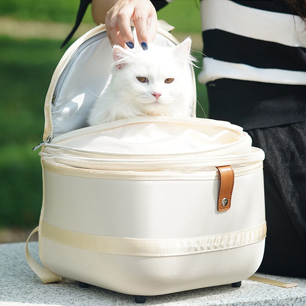 NICREW-mochila portátil transpirable para transportar mascotas, bolsa de transporte de viaje para cachorros, accesorios para gatos