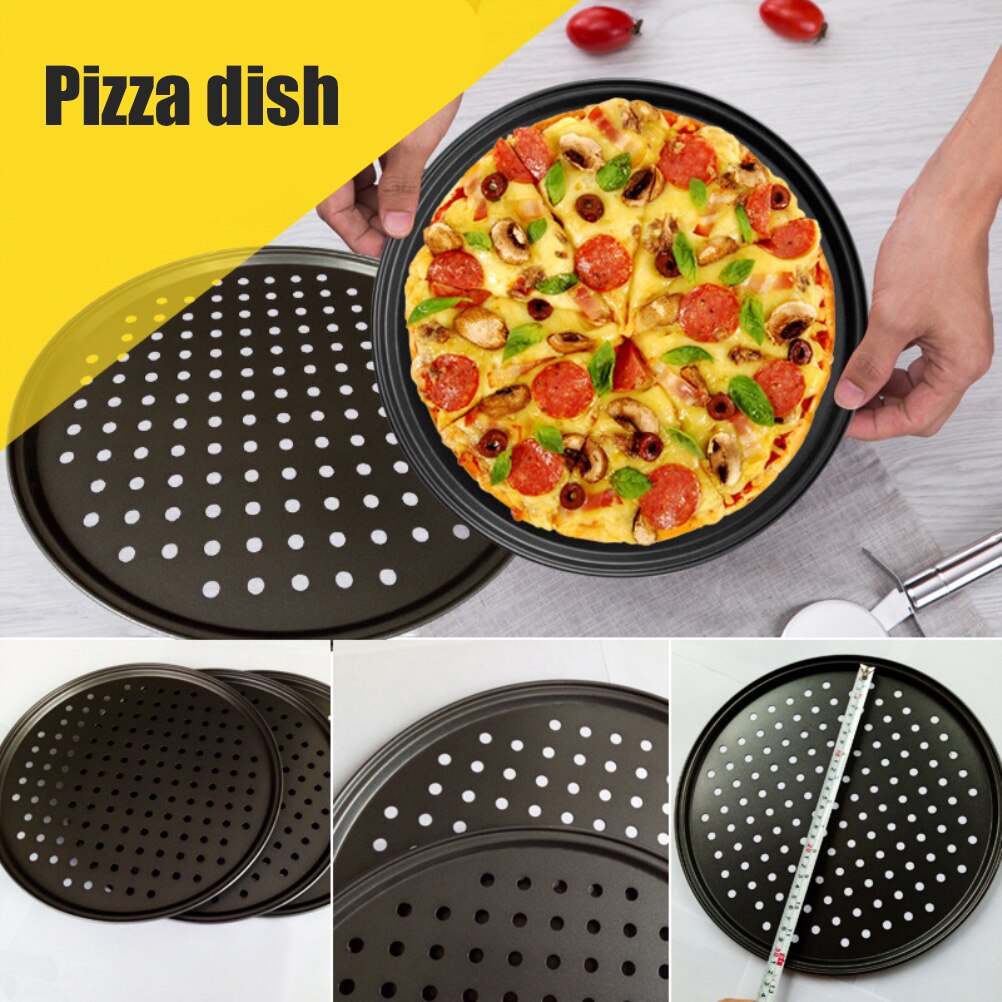 32Cm Non-stick Pizza Pan Pizza Lade Ronde Pizza Bakplaat Sterke Bakken Tool Diepe Schotel Pan Tray mold Mould Bakken Tools