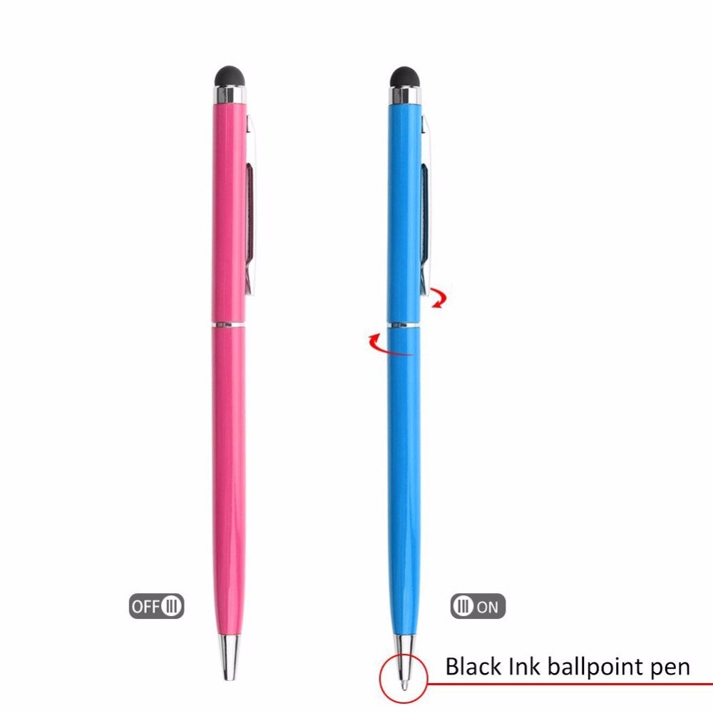 4 PCS/Pack Stylus Universal Touch Screen Pen 2 in 1 Ink Pen Capacitive Stylus for iPad,iPhone,Samsung