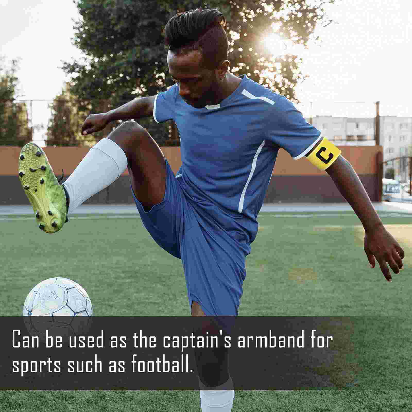 2 pcs band captain armband portable arm band soccer accessory soccer armband for player soccer sports