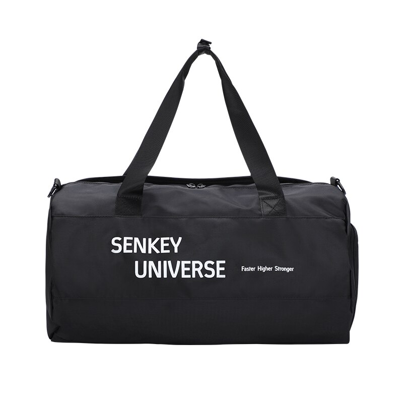 Senkeystyle Sport Sporttas Fitnees Waterdichte Traning Tas Mode Reistassen Outdoor Duffel Weekender Tas: Black