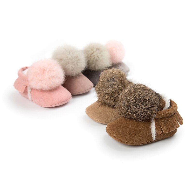 Winter Baby Kids Jongen Meisje Peuter Kwastje Crib Soft Booties 0-18 M