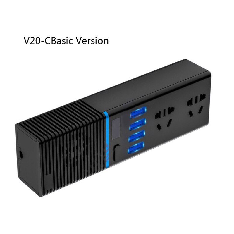 Auto-omvormer 12v/24v to 220v huishoudelijke stroomomvormer 200w qc 3.0 snellader