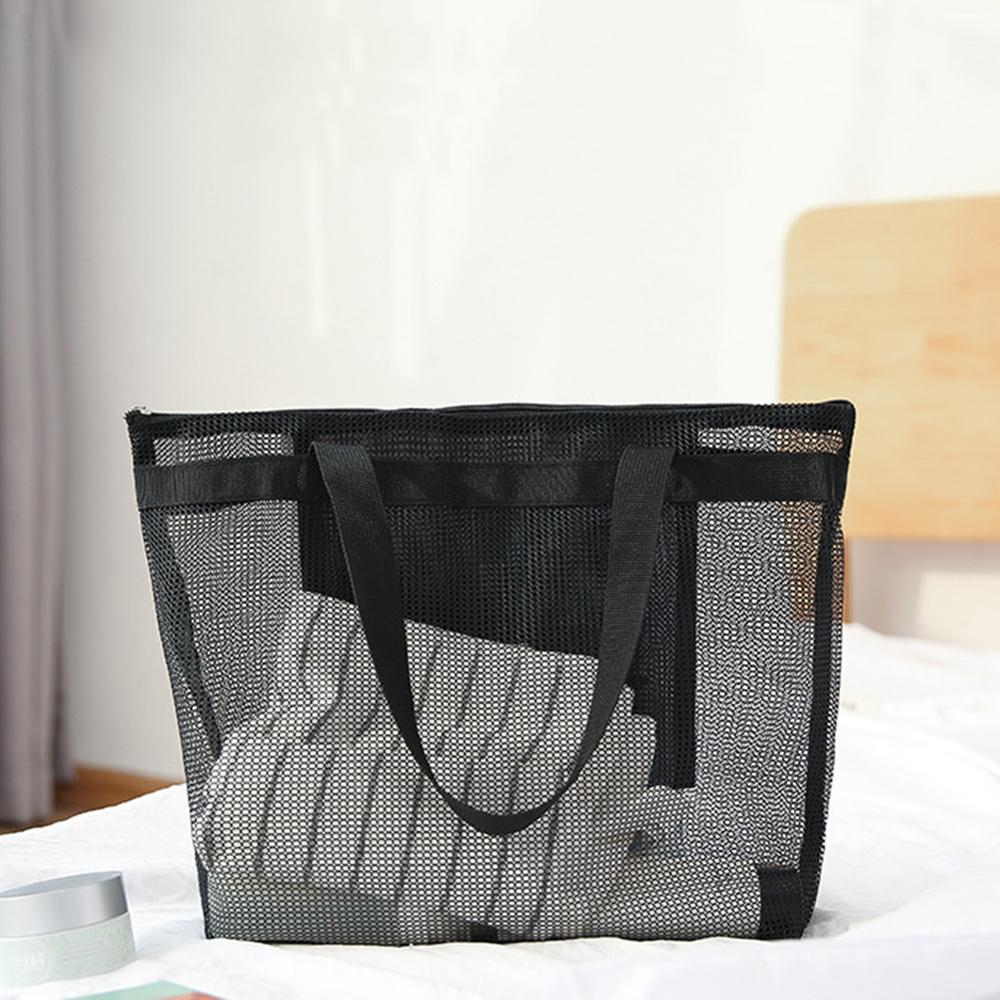 Women Mesh Transparent Bag Double-layer Heat Preservation Large Capacity Picnic Beach Bags beach park sports Shoulder ba