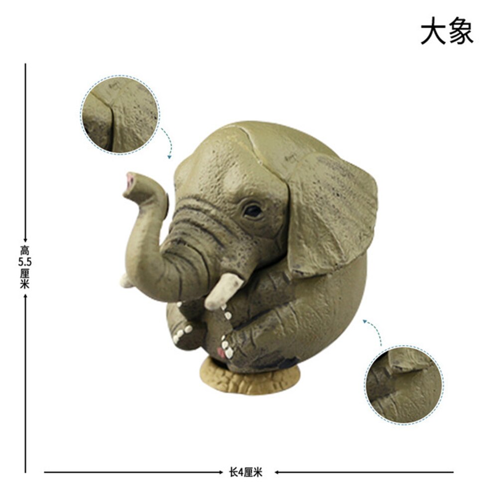 Lion Mandrill Hippo Elephant Penguin Dinosaur Tyrannosaurus Mosasaurus Triceratops Figure Animal Model Collector Decoration: Elephant