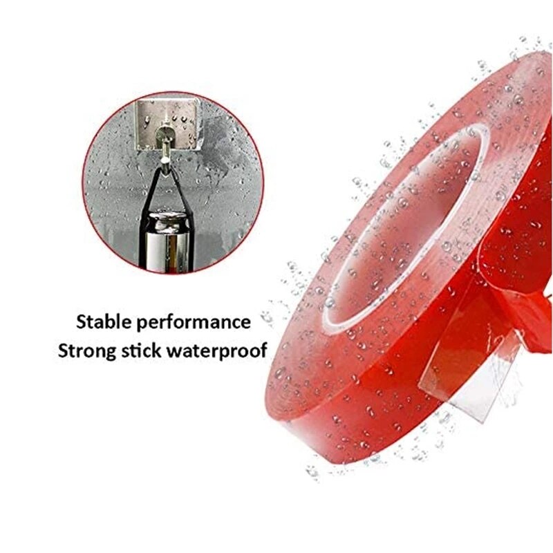 3M Breedte 8mm Dubbelzijdig Plakband Acryl Transparant Sterke Geen Sporen Sticker Voor Led Strip Auto Tablet plakband