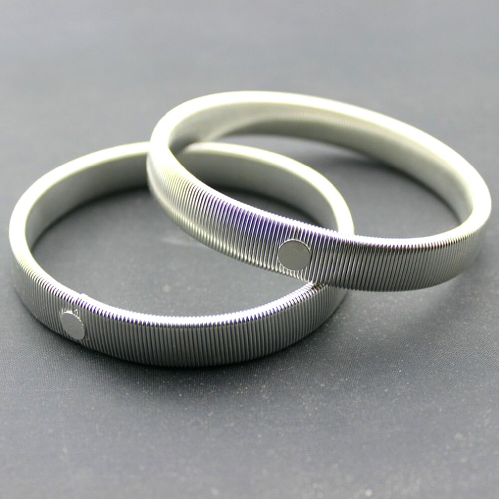 Brazalete elástico para camisa, soporte de manga para camisa, de Metal, oro y plata, ajustable, a la , accesorios de ropa de boda: Blanco