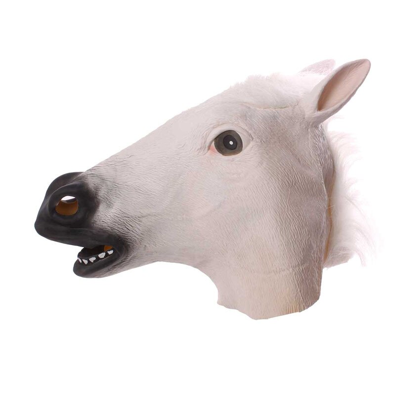 Halloween maske ball cosplay latex hest hodet maske dyr hodet sett hest maske hund hest jun hest maske: 03