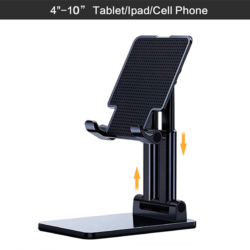 Desk Mobile Phone Holder Stand For iPhone iPad Xiaomi Metal Adjustable Desktop Tablet Holder Universal Table Cell Phone Stand: T7 black