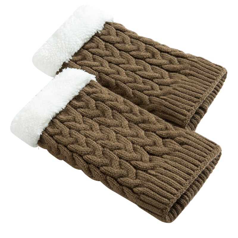 Automne Hiver Femmes Tricoté Jambière Botte Courte Poignets Botte Au Crochet Chaussettes Laine Tricoté Couvre-bottes Doux Couverture De Pied Chaussettes: Khaki
