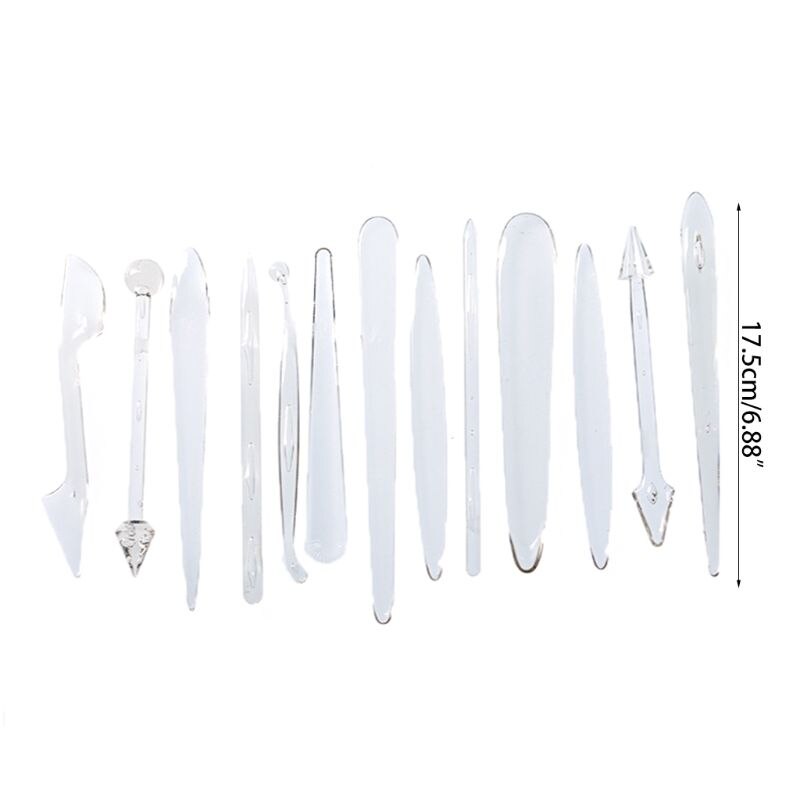 13pcs/Set Sculpture Sugar Modeling Cutter Smoother Polymer Clay Pen Tool Kit