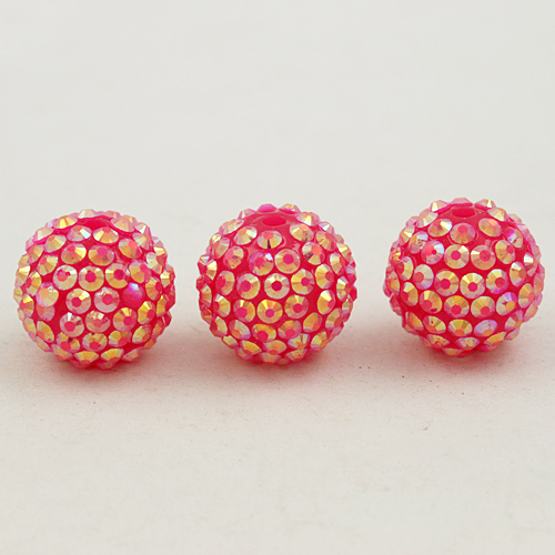 NiceBeads 12mm okrągły kształt 15 kolorów U-Pick Chunky żywicy koraliki z kryształu górskiego, żywicy, Chunky koraliki do tworzenia biżuterii: Fuchsia