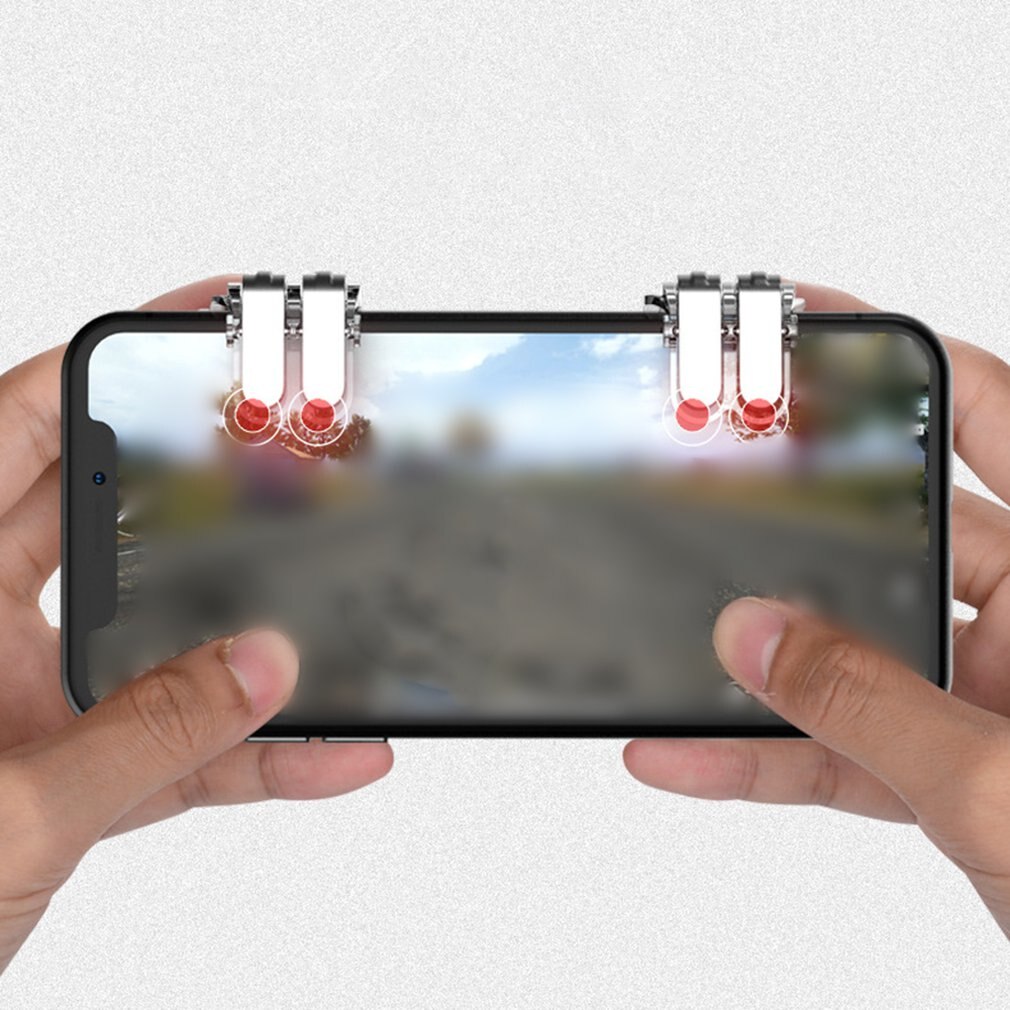 Mobil spil controller gamepad trigger mål knap skydespil joystick spil pad tilbehør til iphone android