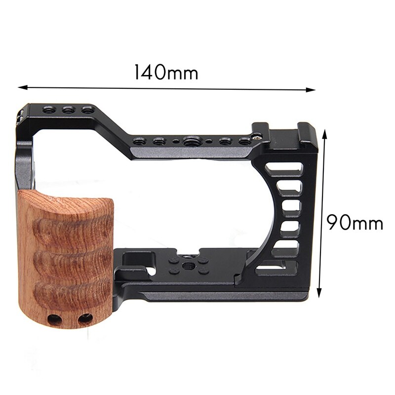 NEW-Camera Cage con Kit gabbia protettiva per fotocamera DSLR in lega di alluminio in legno per Sony A7C