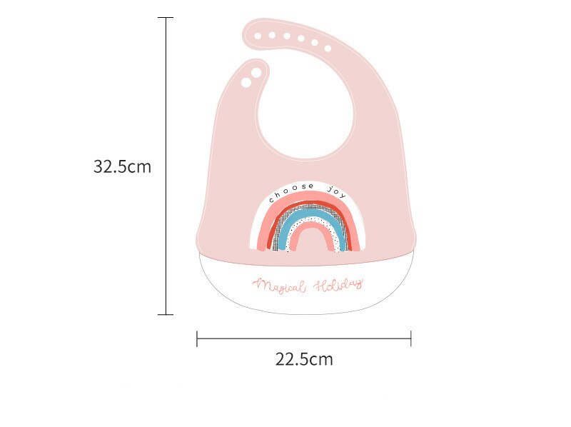 Baberos de bebé de silicona impermeable alimentación de bebés Baberos 6 velocidades ajustable eructo ropa de bebé para recién nacido de dibujos animados babero niño niña