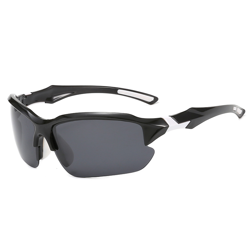 High-definition fiskebriller polariserede  uv400 fisker solbriller udendørs camping vandrebriller sports cykel briller: Hvid grå